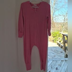 Cozy Pink Kids Footie Bamboo Pajamas